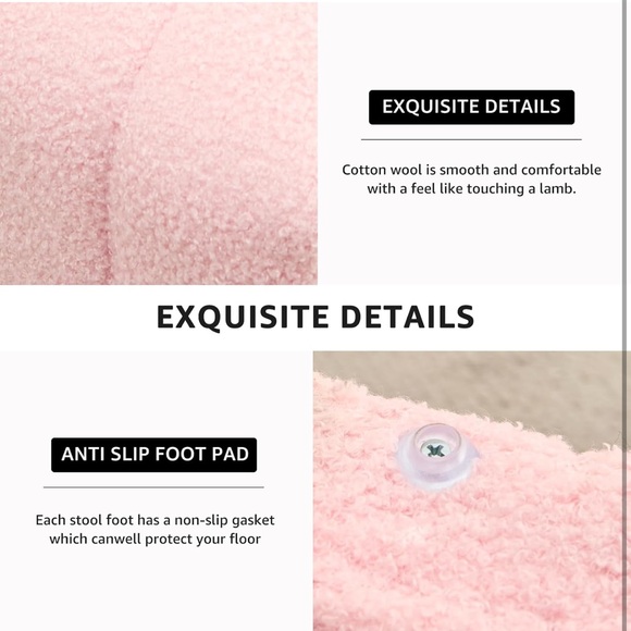 Pink Textured Stool - Picture 4 of 6